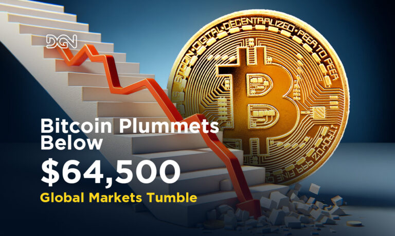 Bitcoin Plummets Below $64,500 as Global Markets Tumble